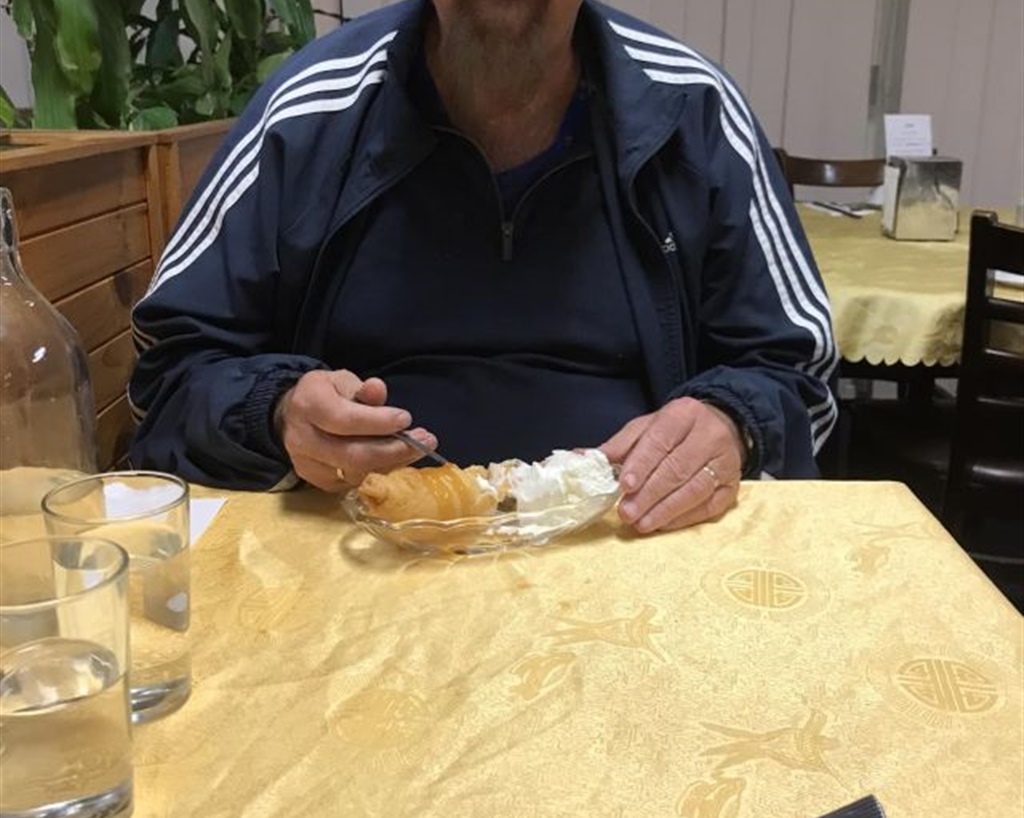 Mick enjoying his food Boonah